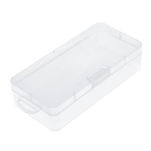Plastförvaringslåda Rektangulär Transparent Digital Elektroniktillbehör Fallbeständig Låda med Fällbart Lock