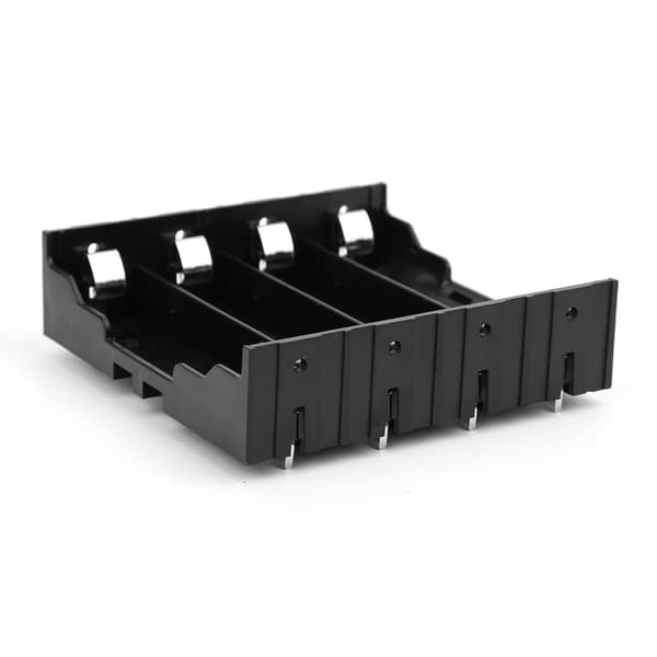 5-pak 18650 Batteriopbevaringskasseholder med hårde stifter, sort, til DIY-strømsystem