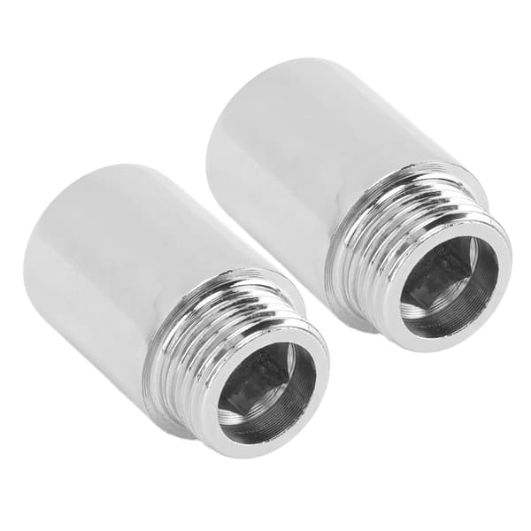 2-pack förkromad duschmunstycksförlängningsarm i rostfritt stål, 3 cm/1,2 tum badrumsmunstycksrör