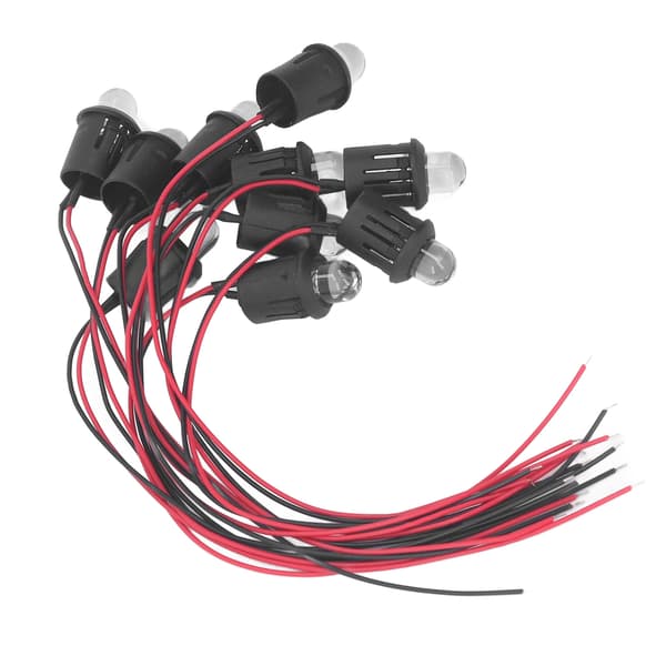 Vandtætte 12V Røde LED Indikatorlys, 10mm, 10-pak til Bil Båd
