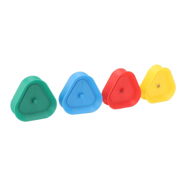 4-pack handsfree poker-korthållare, triangulär fjäderdesign i plast