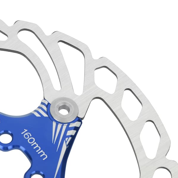 Blå legering 160 mm 6-bultars bromsskiva för mountainbike