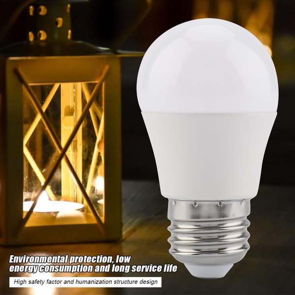 6-pack 5W Mini LED-lampor Varmvit E26 Bas G45 Klotlampa Belysningstillbehör