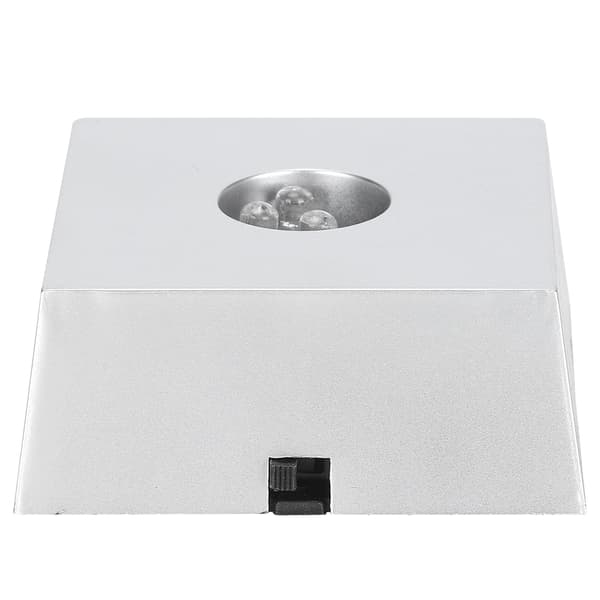 7 farverige LED-lysbase displaystander krystallampeholder lille trapezformet lysbase