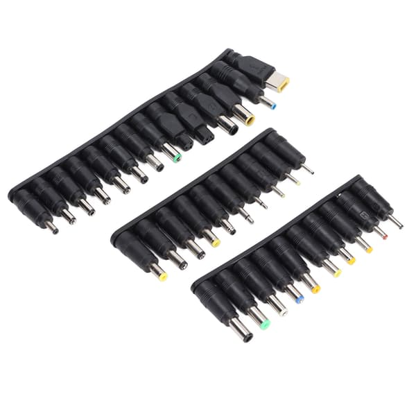 34-pak DC-strømstik 5,5 mm x 2,1 mm Universal bærbar opladerstikadapter Computertilbehør