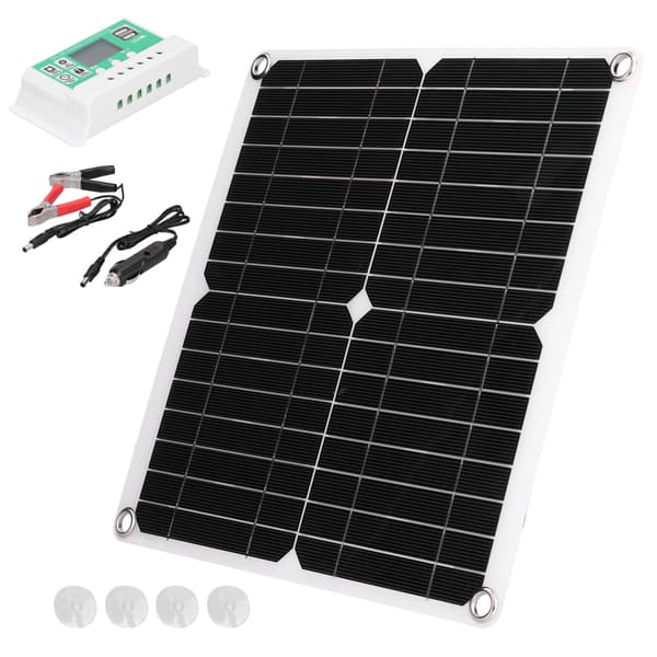 40W 18V Monokrystallinsk Silicium Fleksibelt Solpanel med 20A Solar Ladecontroller til Udendørs Brug