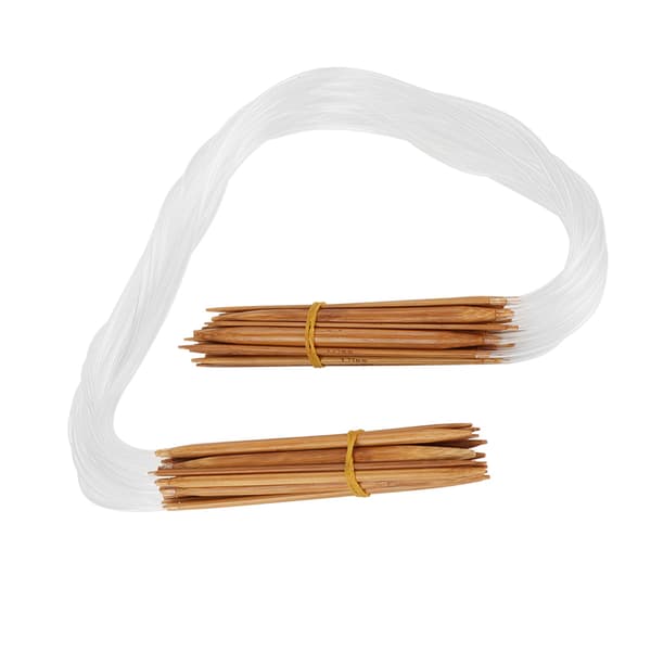 Dubbelspetsiga cirkulära bambustickor 0,2-1 cm storlekar med transparent rör