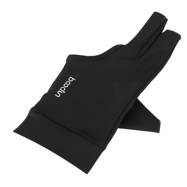 Boodun Mænd & Kvinder Tre-finger Pool & Snooker Handske, Sort Medium, Præcisions Slaghjælp