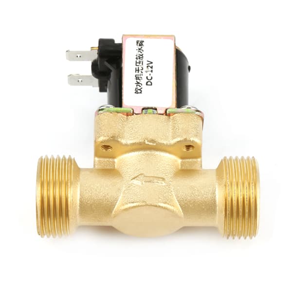 12V G3/4 Mässing NC Magnetventil 2-vägs, inget tryckkontroll, 2-pack