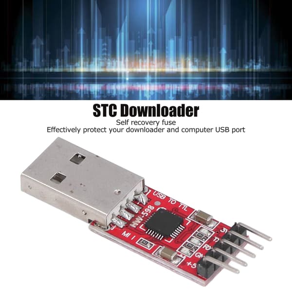 USB til TTL seriel adapter STC programmør hanstik med Dupont-kabler
