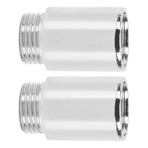 2-pack förkromad duschmunstycksförlängningsarm i rostfritt stål, 3 cm/1,2 tum badrumsmunstycksrör