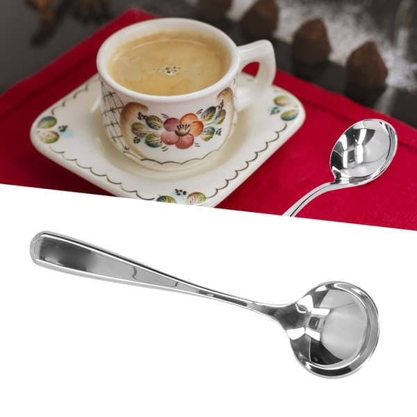 Kaffeske-sæt i rustfrit stål, mælkeskum dessert-ske til kage is