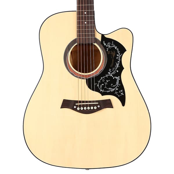 2-pak selvklæbende pickguard, reservedele til 41-tommer folkeguitar ridseplade (sort)