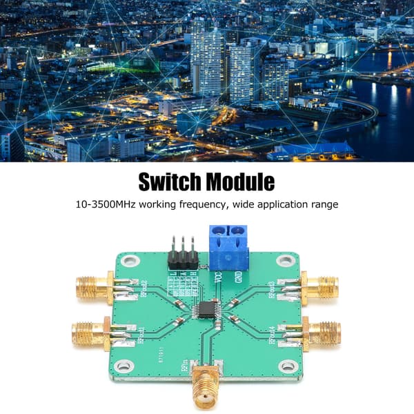 RF-kytkinmoduuli SP4T 5V DC 10-3500MHz Teolliset sähköosat