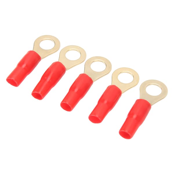 50 stk. messingkabelsko ringterminaler stik ledningsforbindelse med varmekrymp rund 8 gauge