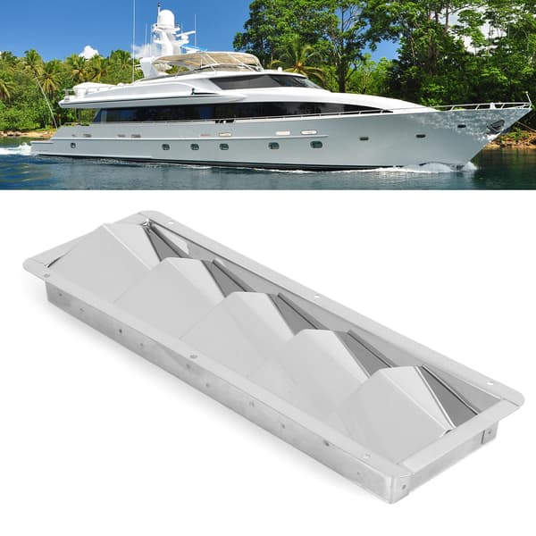 5 slidser båd lamelventil rektangel rustfrit stål holdbar ventilationsrist hardware montering
