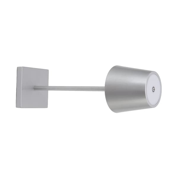 Genopladelig dæmpbar touch LED-bordlampe, sølv, moderne