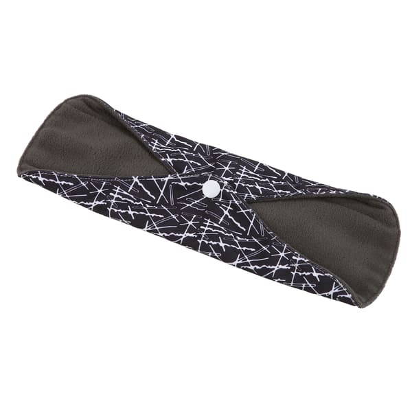 2 stk. kvinders hygiejnebind vaskbare genanvendelige bambus kulfiber feminine menstruationsbind sort