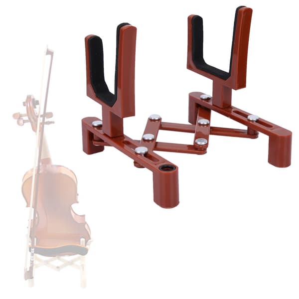 Professionel Bærbar Sammenklappelig Violinstativ Holder Instrument Tilbehør Rød
