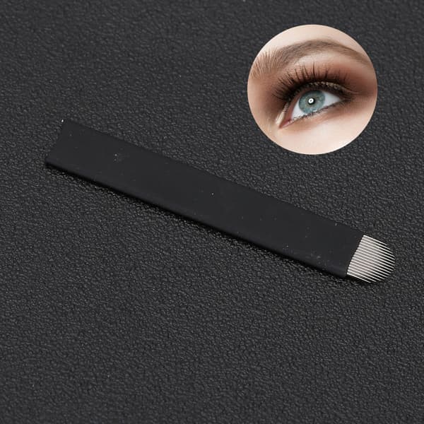50 st ögonbryn Microblading nålar blad fin tatuering permanent makeup blad 0,18 mm (U16 stift)