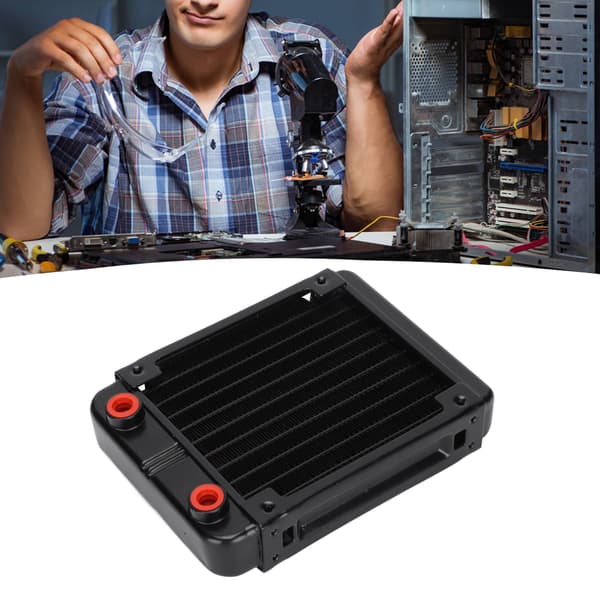 Processor Aluminium Radiator 10-rørs køler, G1/4 Gevind, Lydløs Effektiv Køleplade til PC