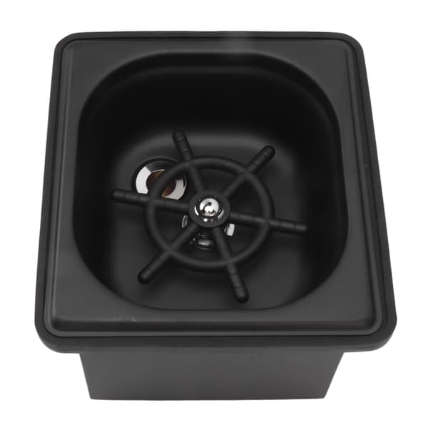 Rustfrit Stål Auto Glas Coaster Bakke til Vask - Sort Lille, Ideel til Cafe, Hotel, Bar, Mælk, Te
