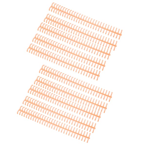 10-pack plastbindningsryggar 30-håls kammar orange 1/2 tum för lösblad