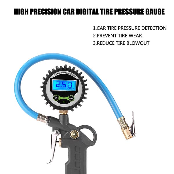 Bilfordon Digital Däck Lufttrycksmätare Pump Testare