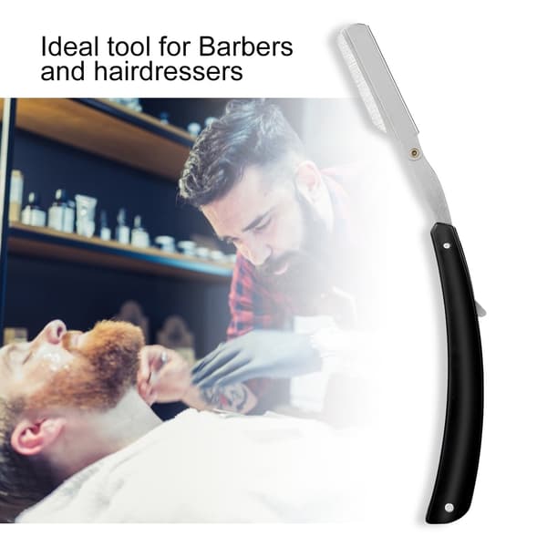 Barber Straight Blade Razor Rustfrit Stål Salon Foldebarbering Hårklipningsklipper