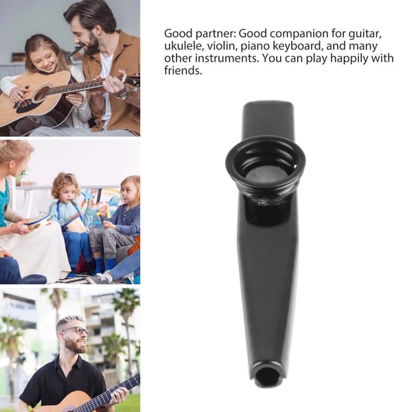 Kazoo i aluminiummetall, lätt fickgitarrkompanjon, blåsinstrumentpresent, 1 st