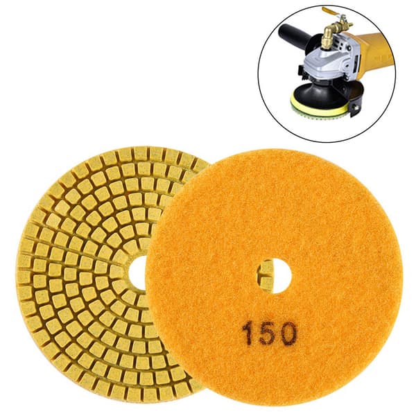 100 mm 4\" våt diamantpoleringsdyna för granit, marmorsten, 150 korn