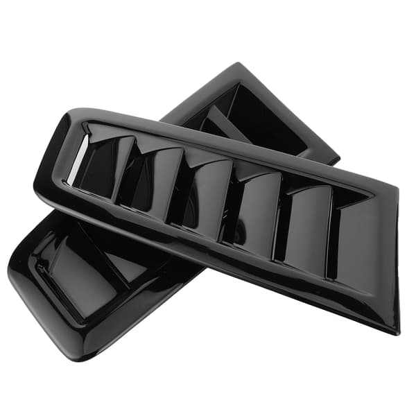 2 stk. universelle motorhjelmsudluftninger motorhjelm bildele til Focus RS MK2 Style Glanssort