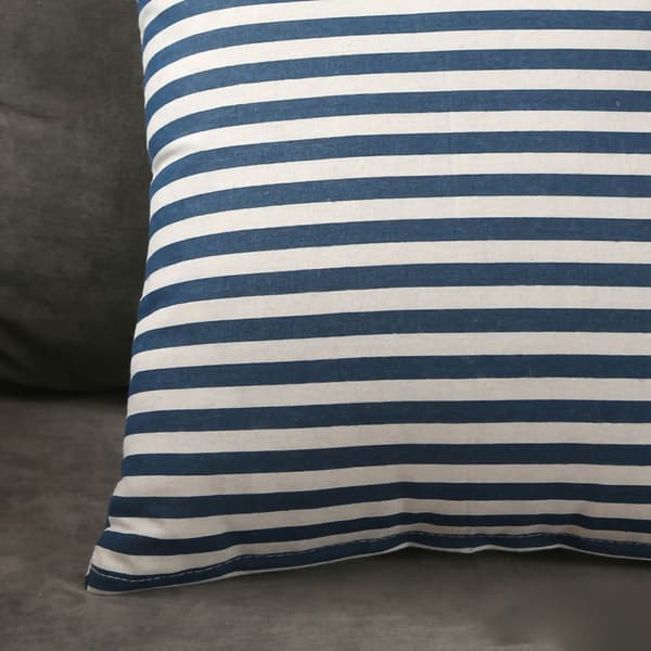 Blåstribet linnedpudebetræk 45x45 til sofa hjemmeindretning nordisk stil
