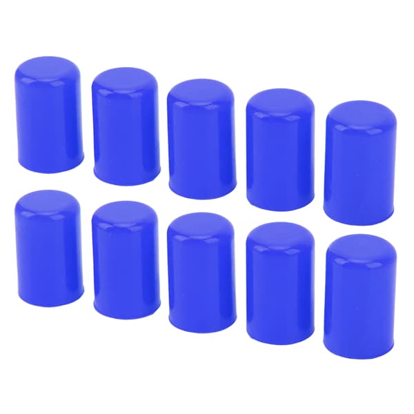 10 st silikonblindlock universell insugningsvakuumslang rörändplugg innerdiameter 14 mm blå