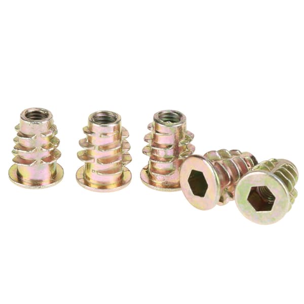 50 stk. M5x13mm zinklegering unbrakonødder til træmøbler