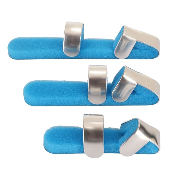 3 st metallfingerstöd svampfoder aluminiumlegering kungsblå lätt baseballfingerskena