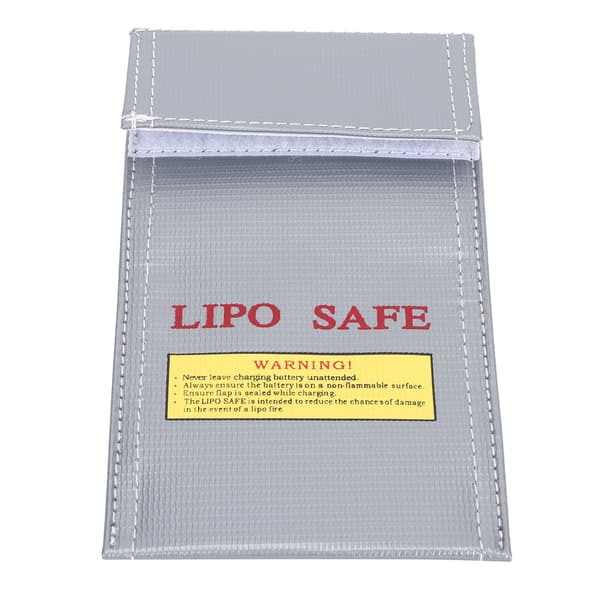 Litiumbatteri Säkerhetsväska Brandsäker Explosionssäker Förvaringspåse Skyddsfodral 10x20cm