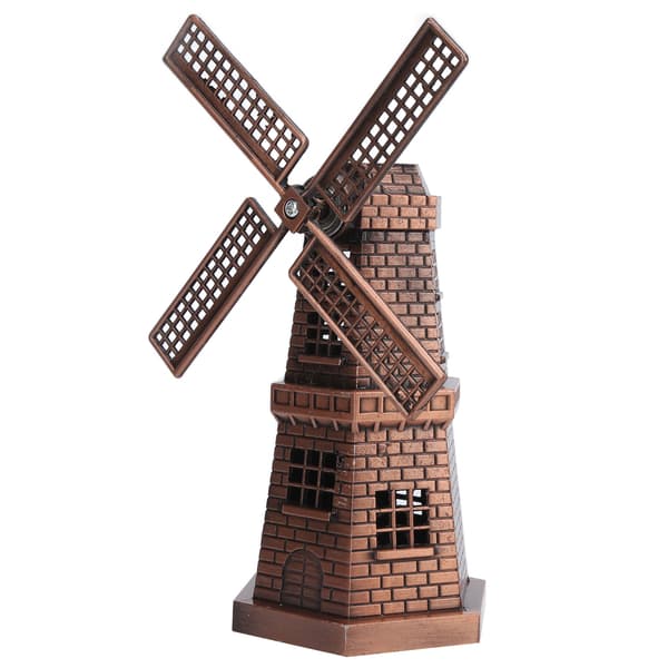Vindmølleindretning Retro Stil Rød Bronze Mini Håndværkspynt til Bar Restaurant