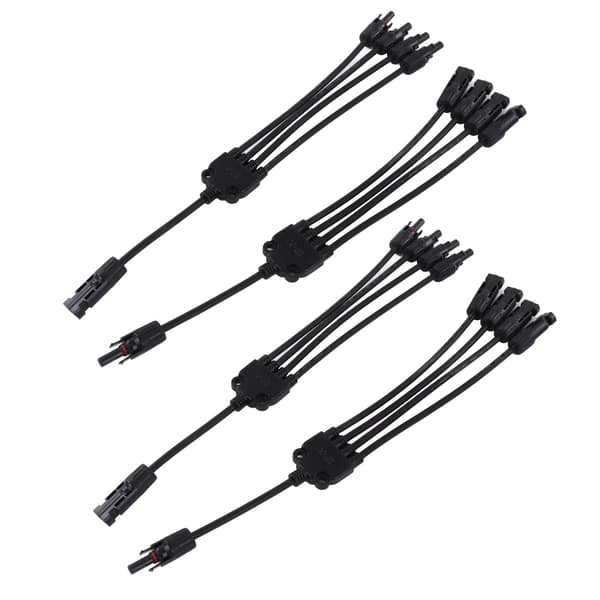 2-pak solcelle PV Y-gren parallelforbindelseskabel, han-hun-adapter, IP67 vandtæt, 1000V DC, LTY4