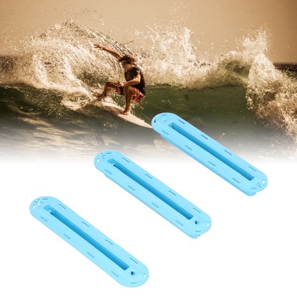Surfbräda Fenbox Plugg Kit - 3-pack Plast Roderkanalbas med Skruvar, Blå