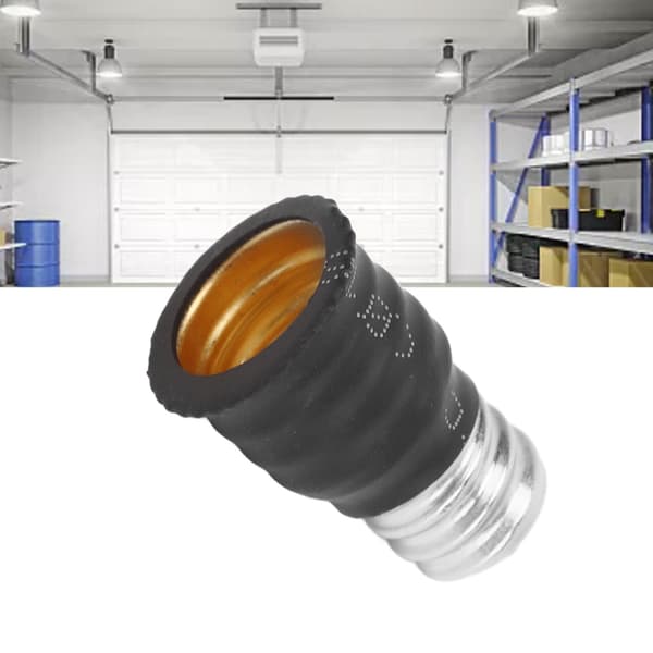 6 stk. E12 til E14 fatningskonverter E14 til E12 pære-adapter til garage, soveværelse, stue, køkken, gang, sort