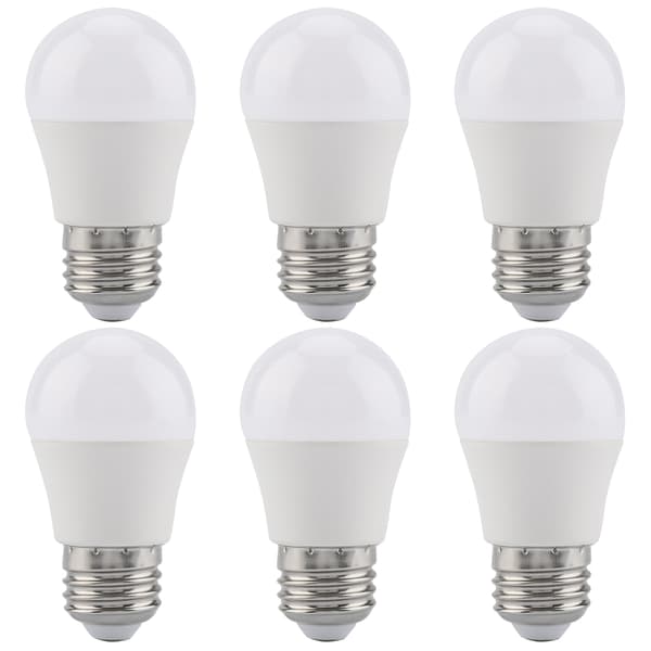 6-pack 5W Mini LED-lampor Varmvit E26 Bas G45 Klotlampa Belysningstillbehör