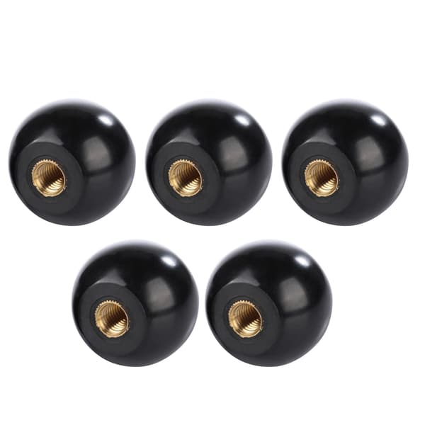 5 svarta runda bakelitknoppar M8x32mm - Förpackning med 5 för maskinbyte