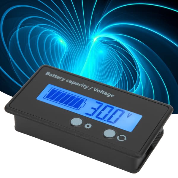 12V-100V LCD Batterimonitor Voltmeter Måler Blå Baggrundsbelysning Digital Tester
