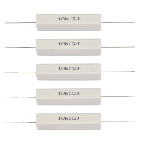 10W 1 Ohm Keramiske Cementmodstande 10 Stk. Højttaler Crossover Kit, Lyddeler Dele