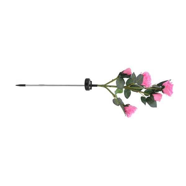 Solcelle Blomsterlys Pink, Vandtæt, Solcellepanel, Intelligent Auto Tænd/Sluk, Havedekoration