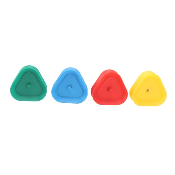 4-pack handsfree poker-korthållare, triangulär fjäderdesign i plast