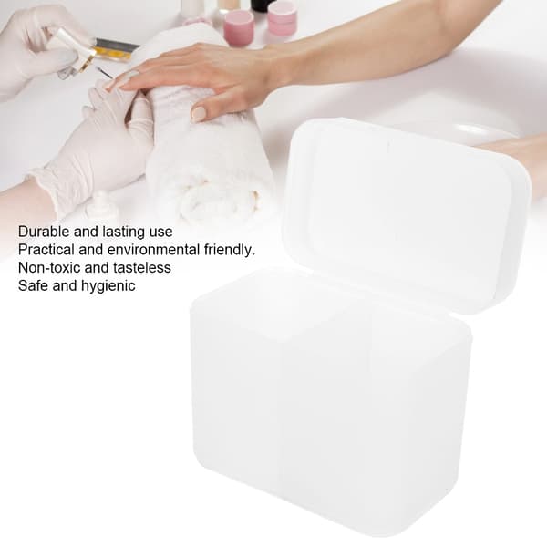 2 Gitre Neglekunst Opbevaringsboks Neglelakfjerner Pad Organizer Holder Beholder Gennemsigtig