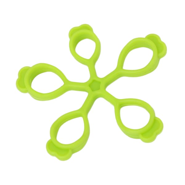 Silikon Fingersträckare Blomform Återfjädring Dekompression Handgreppsstärkare för Kontor Utomhus Grön 8.8lb