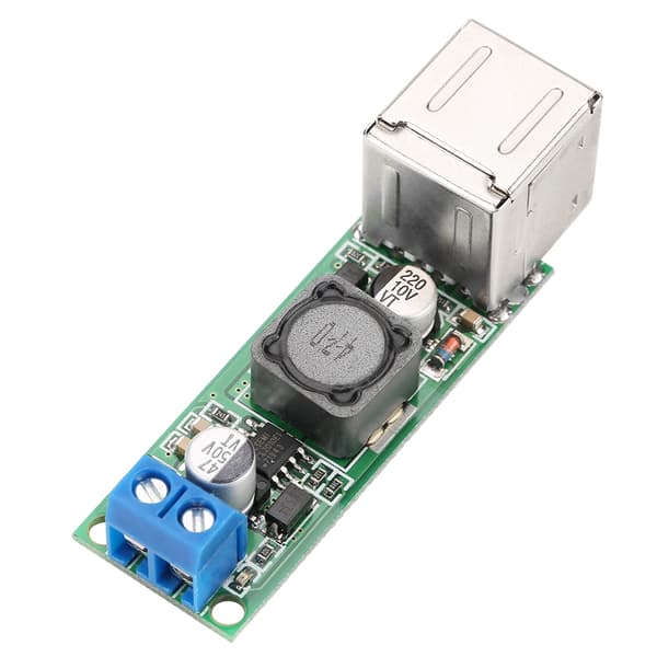 USB Step-Down Konverter 6-35V til 5V 3A Dobbelt Port Opladningsmodul